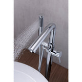 Sens 2-Handle Freestanding Claw Foot Tub Faucet with Hand Shower in Polished Chrome