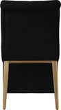 Curve Velvet Dining Chair Set - Modern Elegance with Gold Iron Legs and Luxurious Button Tufting