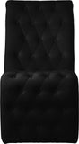 Curve Velvet Dining Chair Set - Modern Elegance with Gold Iron Legs and Luxurious Button Tufting