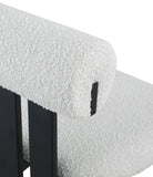 Dario Dining Chairs - Set of 2 Contemporary Boucle Upholstered Chairs with Stylish Black Frames