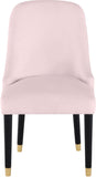 Omni Contemporary Dining Chair Set - Elegant Velvet Upholstery with Gold-Tipped Legs for Comfort