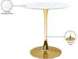Tulip Contemporary Counter Height Table with Elegant Faux Marble Top for Stylish Small Spaces