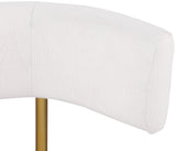 Rivage Dining Chair Set of 2 - Elegant Linen Upholstery with Brushed Gold Frame for Stylish Dining