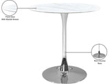 Tulip Contemporary Counter Height Table with Elegant Faux Marble Top for Stylish Small Spaces