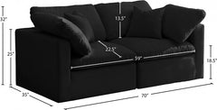 Plush Velvet Standard Comfort Modular Sofa