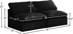 Plush Velvet Standard Comfort Modular Sofa