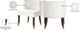 Perry Contemporary Dining Chair Set of 2 - Plush Comfort with Elegant Button Tufting & Gold Accents
