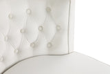 Perry Contemporary Dining Chair Set of 2 - Plush Comfort with Elegant Button Tufting & Gold Accents