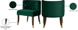 Perry Contemporary Dining Chair Set of 2 - Plush Comfort with Elegant Button Tufting & Gold Accents