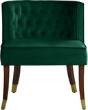 Perry Contemporary Dining Chair Set of 2 - Plush Comfort with Elegant Button Tufting & Gold Accents
