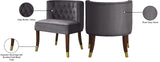 Perry Contemporary Dining Chair Set of 2 - Plush Comfort with Elegant Button Tufting & Gold Accents