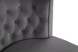 Perry Contemporary Dining Chair Set of 2 - Plush Comfort with Elegant Button Tufting & Gold Accents