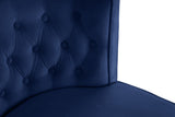 Perry Contemporary Dining Chair Set of 2 - Plush Comfort with Elegant Button Tufting & Gold Accents