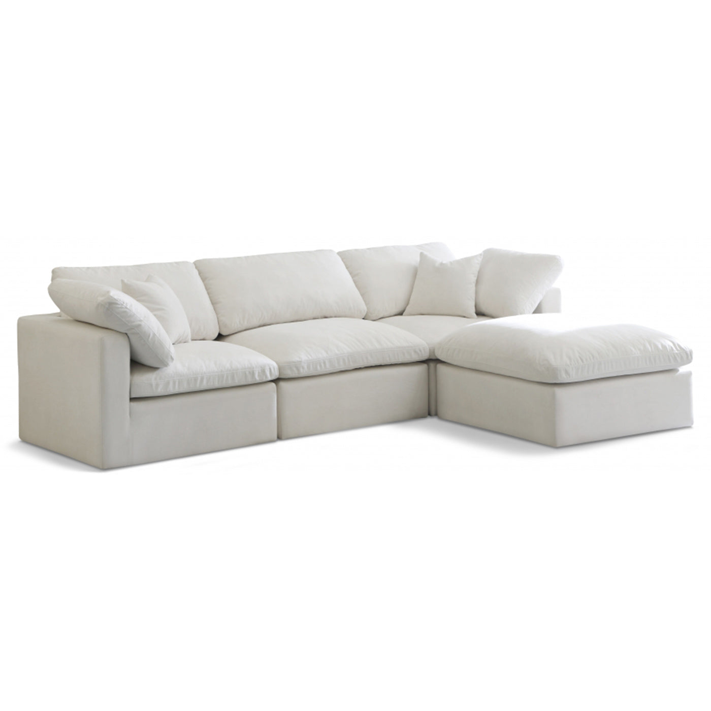 Plush Velvet Standard Comfort Modular Sectional