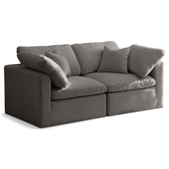 Plush Velvet Standard Comfort Modular Sofa