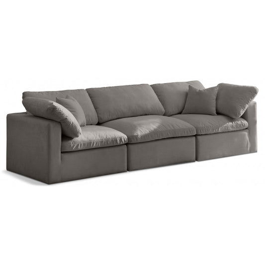 Plush Velvet Standard Comfort Modular Sofa