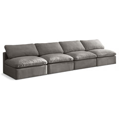 Plush Velvet Standard Comfort Modular Sofa