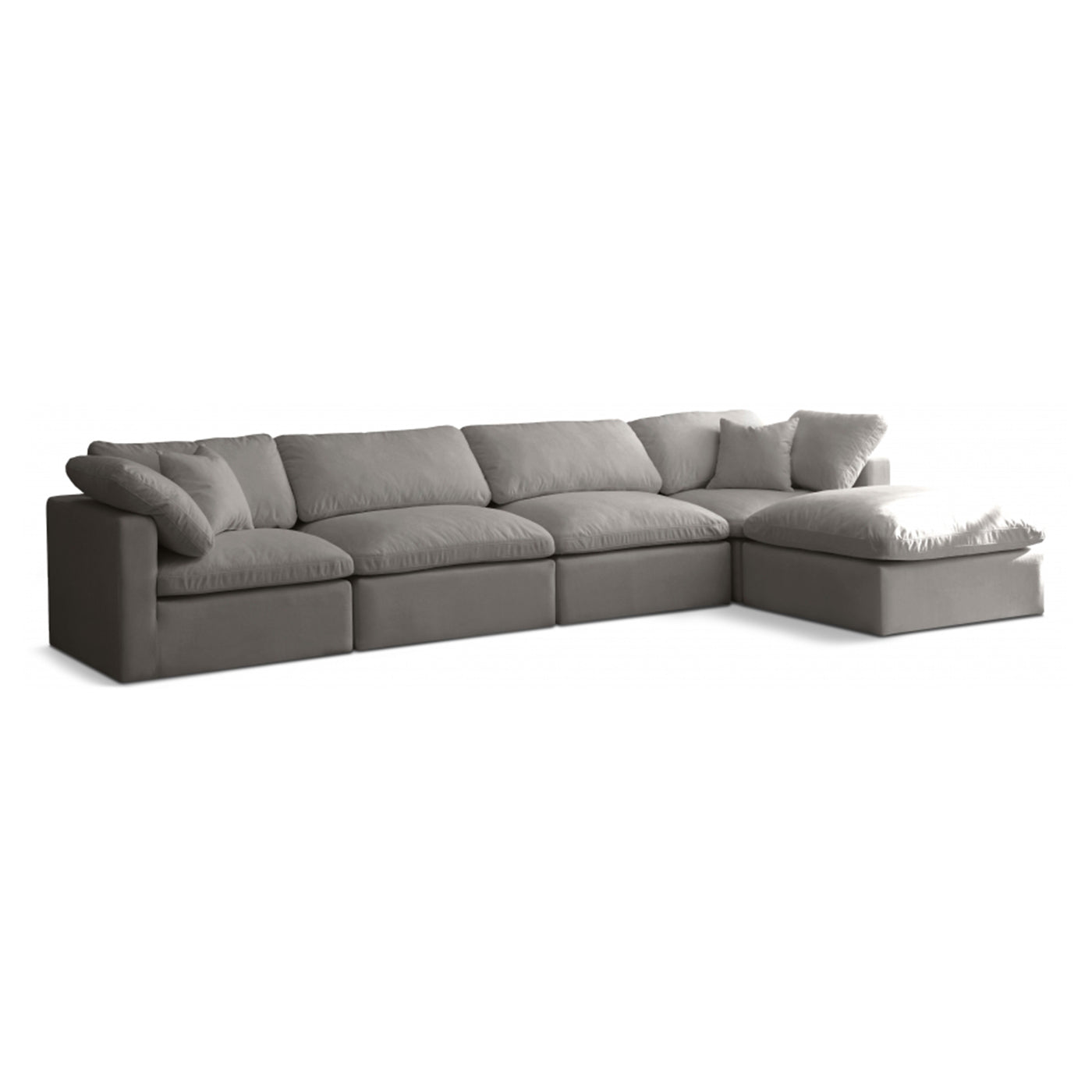 Plush Velvet Standard Comfort Modular Sectional