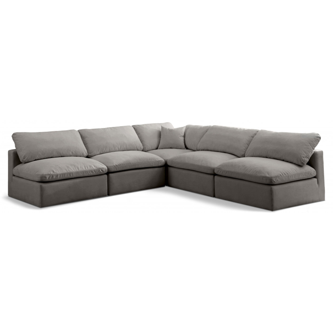 Plush Velvet Standard Comfort Modular Sectional