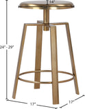 Lang Adjustable Contemporary Counter/Bar Stool in Elegant Gold Finish for Versatile Spaces