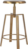 Lang Adjustable Contemporary Counter/Bar Stool in Elegant Gold Finish for Versatile Spaces