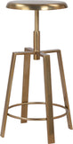 Lang Adjustable Contemporary Counter/Bar Stool in Elegant Gold Finish for Versatile Spaces