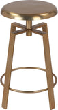 Lang Adjustable Contemporary Counter/Bar Stool in Elegant Gold Finish for Versatile Spaces