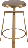 Lang Adjustable Contemporary Counter/Bar Stool in Elegant Gold Finish for Versatile Spaces