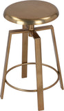 Lang Adjustable Contemporary Counter/Bar Stool in Elegant Gold Finish for Versatile Spaces