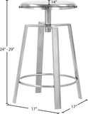 Lang Adjustable Contemporary Counter/Bar Stool in Elegant Gold Finish for Versatile Spaces