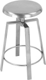 Lang Adjustable Contemporary Counter/Bar Stool in Elegant Gold Finish for Versatile Spaces