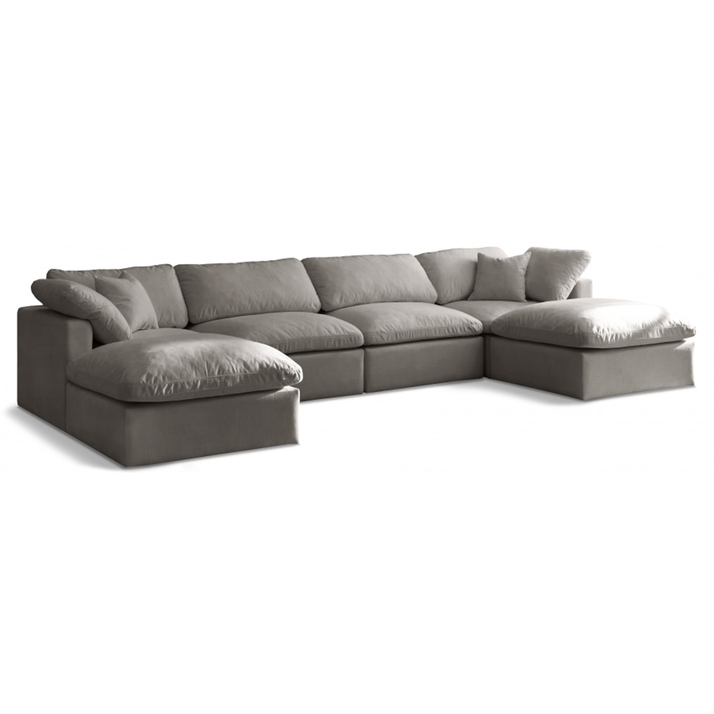 Plush Velvet Standard Comfort Modular Sectional