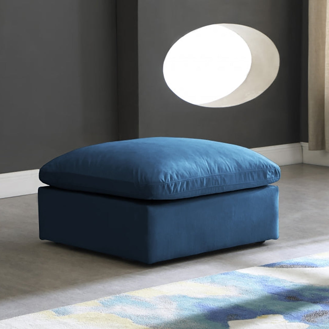 Plush Velvet Standard Comfort Modular Ottoman