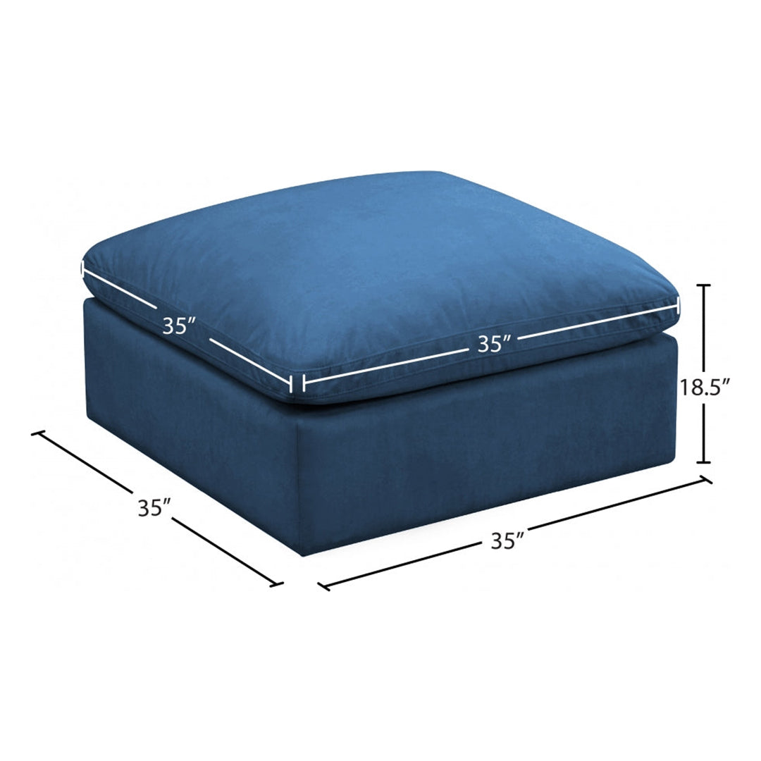 Plush Velvet Standard Comfort Modular Ottoman