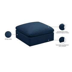 Plush Velvet Standard Comfort Modular Ottoman