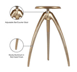 Clara Adjustable Contemporary Bar Stool – Sleek Aluminum Design for Modern Kitchen & Home Bar