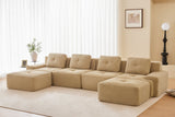 CORDELIA 153" 4-Seater Sofa with 2 Ottomans