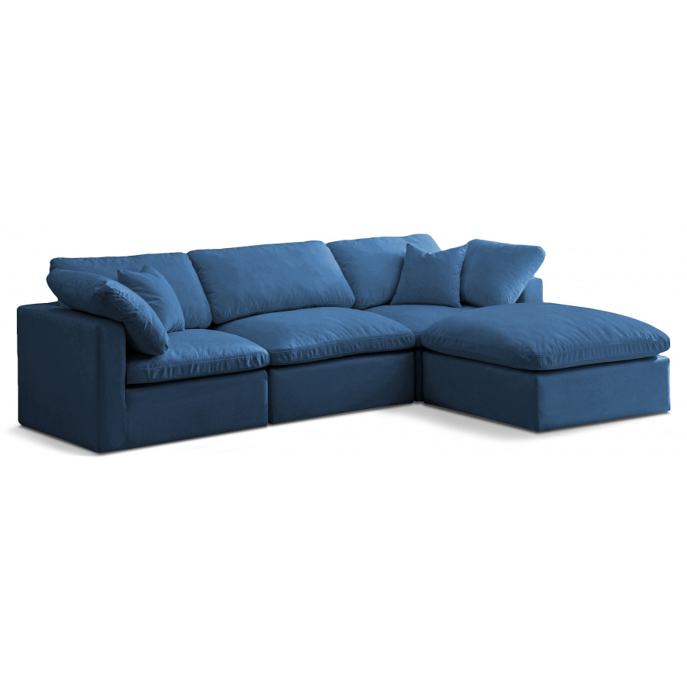 Plush Velvet Standard Comfort Modular Sectional