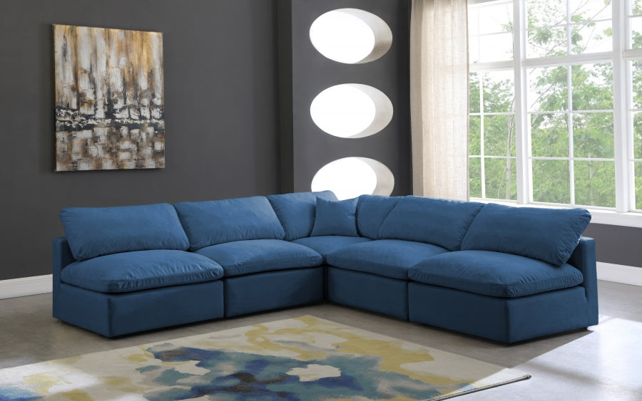 Plush Velvet Standard Comfort Modular Sectional