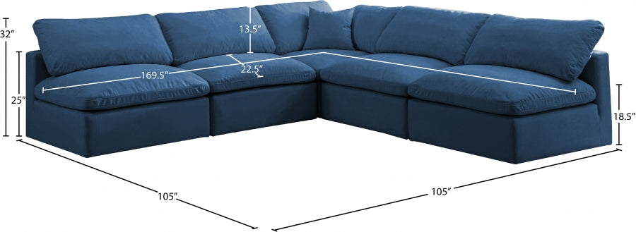 Plush Velvet Standard Comfort Modular Sectional