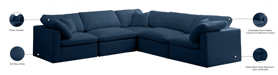 Plush Velvet Standard Comfort Modular Sectional