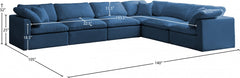 Plush Velvet Standard Comfort Modular Sectional