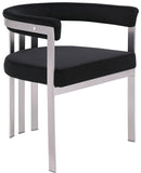 Marcello Dining Chair Set of 2 - Contemporary Velvet Seating with Durable Chrome Frame for Modern Homes