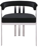 Marcello Dining Chair Set of 2 - Contemporary Velvet Seating with Durable Chrome Frame for Modern Homes