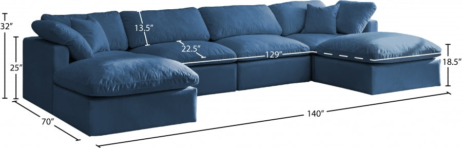 Plush Velvet Standard Comfort Modular Sectional