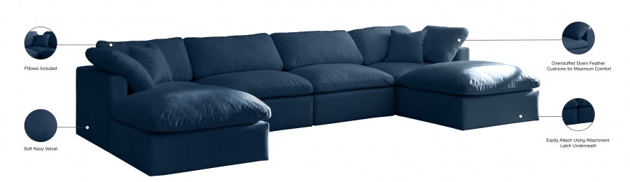 Plush Velvet Standard Comfort Modular Sectional