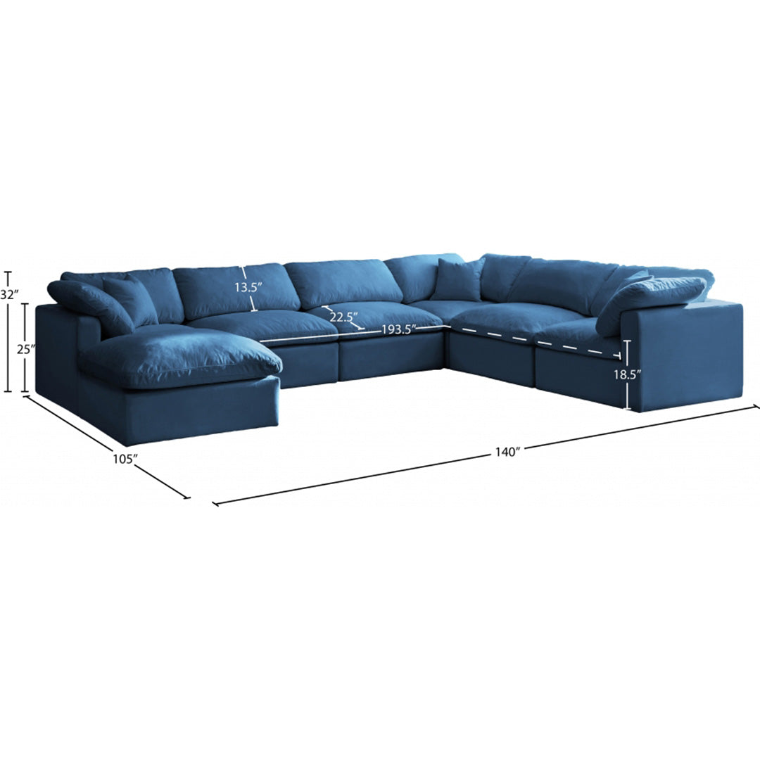 Plush Velvet Standard Comfort Modular Sectional