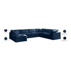 Plush Velvet Standard Comfort Modular Sectional