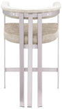 Marcello Counter Stool Set of 2 - Elegant Velvet Seating with Durable Chrome Frame for Modern Homes