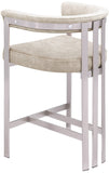 Marcello Counter Stool Set of 2 - Elegant Velvet Seating with Durable Chrome Frame for Modern Homes